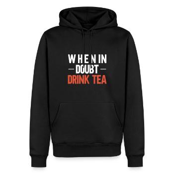 Tea Drinker Tea Lover Gift Tea - Men’s Premium Organic Hoodie - black - Front - Nico (187cm)