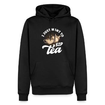 Teetrinker Teeliebhaber Geschenk Tee - Männer Premium Bio Hoodie - Schwarz - Vorne - Nico (187cm)