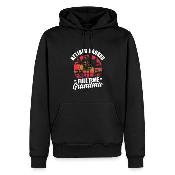 Banquier Banque Argent Banquier - Sweat à capuche Premium bio Homme - noir - Devant - Nico (187cm)