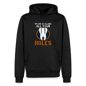 Zahnarzt Dental Geschenk Medizinstudent Zahnarzt - Männer Premium Bio Hoodie - Schwarz - Vorne - Nico (187cm)