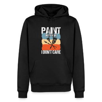 Peintre Cadeau Peinture Artiste Maître Peintre - Sweat à capuche Premium bio Homme - noir - Devant - Nico (187cm)