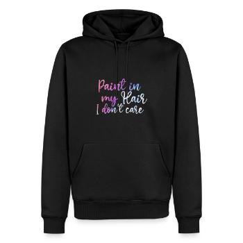 Peintre Cadeau Peinture Artiste Maître Peintre - Sweat à capuche Premium bio Homme - noir - Devant - Nico (187cm)