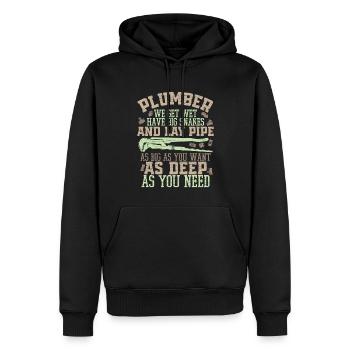 Klempner Installateur - Männer Premium Bio Hoodie - Schwarz - Vorne - Nico (187cm)