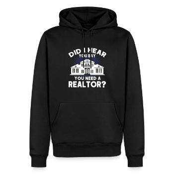 Immobilienmakler Makler Beruf Immobilien - Männer Premium Bio Hoodie - Schwarz - Vorne - Nico (187cm)