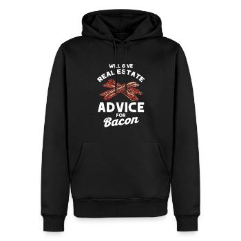 Immobilienmakler Makler Beruf Immobilien - Männer Premium Bio Hoodie - Schwarz - Vorne - Nico (187cm)
