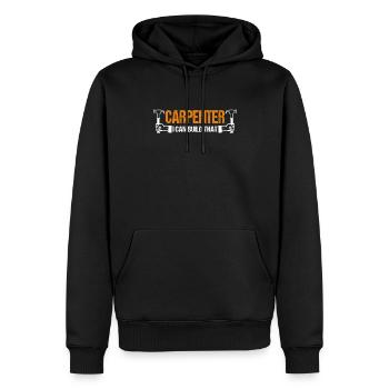 Cadeau de charpentier disant travail du bois - Sweat à capuche Premium bio Homme - noir - Devant - Nico (187cm)
