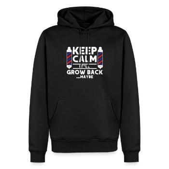 Coiffeur Disant Cadeau Salon de coiffure Coiffeur - Sweat à capuche Premium bio Homme - noir - Devant - Nico (187cm)