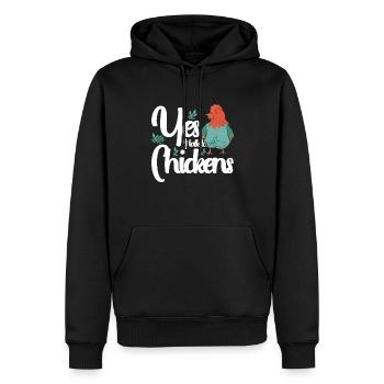 Hühner Hahn Huhn Bauer Henne Geflügel Hahn - Männer Premium Bio Hoodie - Schwarz - Vorne - Nico (187cm)