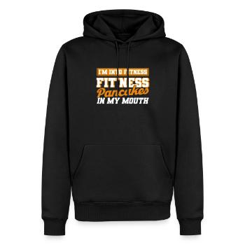 Pfannkuchen Liebhaber Geschenk Pfannkuchen Spruch - Männer Premium Bio Hoodie - Schwarz - Vorne - Nico (187cm)