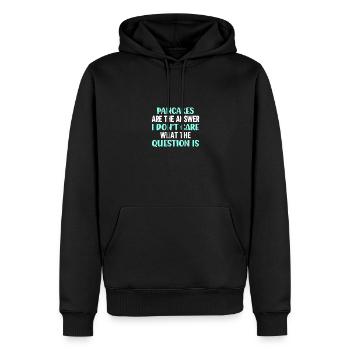 Pfannkuchen Liebhaber Geschenk Pfannkuchen Spruch - Männer Premium Bio Hoodie - Schwarz - Vorne - Nico (187cm)