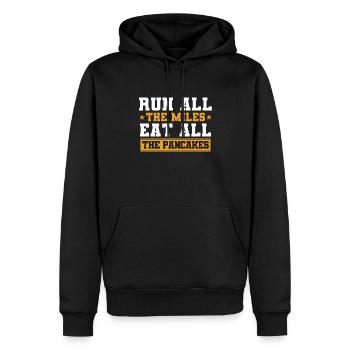 Pfannkuchen Liebhaber Geschenk Pfannkuchen Spruch - Männer Premium Bio Hoodie - Schwarz - Vorne - Nico (187cm)