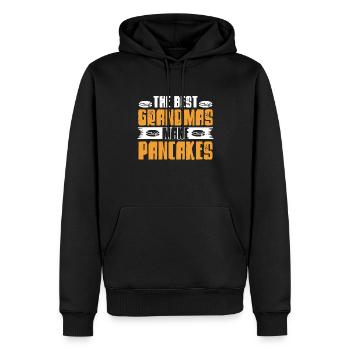Pfannkuchen Liebhaber Geschenk Pfannkuchen Spruch - Männer Premium Bio Hoodie - Schwarz - Vorne - Nico (187cm)