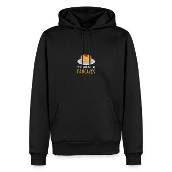 Pfannkuchen Liebhaber Geschenk Pfannkuchen Spruch - Männer Premium Bio Hoodie - Schwarz - Vorne - Nico (187cm)