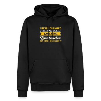 Barkeeper Geschenk Mixologist Spruch Bar - Männer Premium Bio Hoodie - Schwarz - Vorne - Nico (187cm)