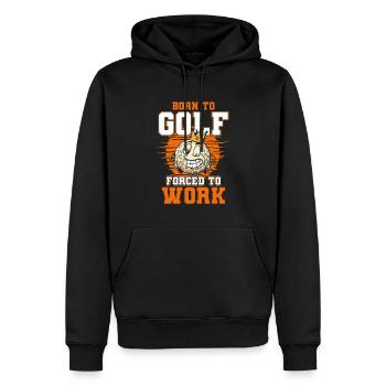 Cadeau de golf pour les golfeurs - Sweat à capuche Premium bio Homme - noir - Devant - Nico (187cm)