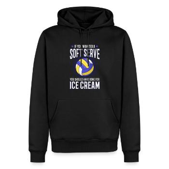Cadeau de joueur de volley-ball Drôle de volley-ball - Sweat à capuche Premium bio Homme - noir - Devant - Nico (187cm)