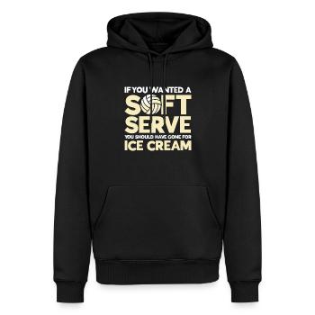 Cadeau de joueur de volley-ball Drôle de volley-ball - Sweat à capuche Premium bio Homme - noir - Devant - Nico (187cm)