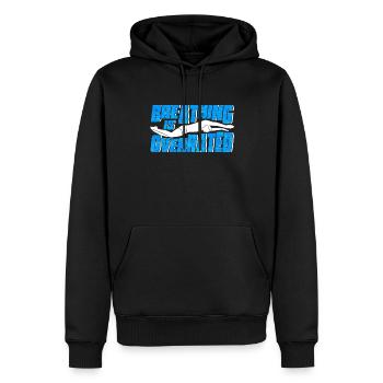 Nageur cadeau nageur disant natation - Sweat à capuche Premium bio Homme - noir - Devant - Nico (187cm)