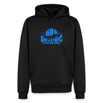 Nageur cadeau nageur disant natation - Sweat à capuche Premium bio Homme - noir - Devant - Nico (187cm)