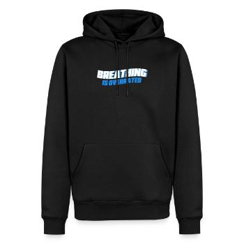Nageur cadeau nageur disant natation - Sweat à capuche Premium bio Homme - noir - Devant - Nico (187cm)
