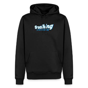 Nageur cadeau nageur disant natation - Sweat à capuche Premium bio Homme - noir - Devant - Nico (187cm)