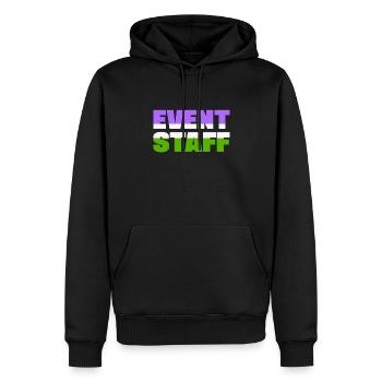 Événement Personnel Chemise Fête Équipage Uniforme Fierté Lgbt - Sweat à capuche Premium bio Homme - noir - Devant - Nico (187cm)