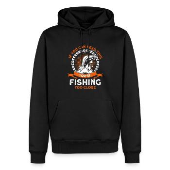 Cadeau de pêche Pêche Pêcheur Drôle De Pêcheur - Sweat à capuche Premium bio Homme - noir - Devant - Nico (187cm)