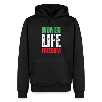 Women Life Freedom - Women's Right - Iran - Männer Premium Bio Hoodie - Schwarz - Vorne - Nico (187cm)