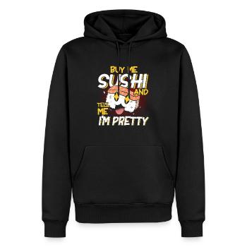 Sushi Cadeau Riz Doux Sushi - Sweat à capuche Premium bio Homme - noir - Devant - Nico (187cm)