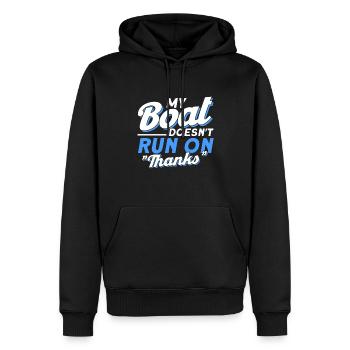 Ponton Bateau Cadeau Capitaine Bottes Ponton - Sweat à capuche Premium bio Homme - noir - Devant - Nico (187cm)