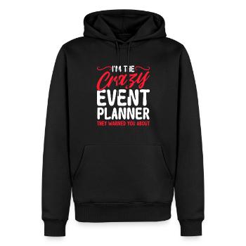 Eventplaner Hochzeitsplaner Event Manager - Männer Premium Bio Hoodie - Schwarz - Vorne - Nico (187cm)