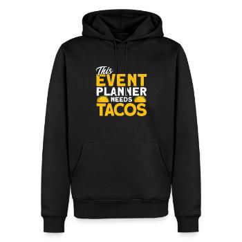 Eventplaner Hochzeitsplaner Event Manager - Männer Premium Bio Hoodie - Schwarz - Vorne - Nico (187cm)
