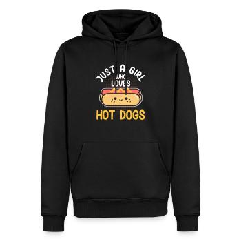 Hotdog Food Lover Hotdogs Contest Hotdog-verkäufer - Männer Premium Bio Hoodie - Schwarz - Vorne - Nico (187cm)