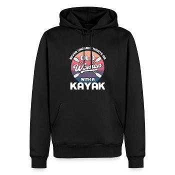 Kajak Kajakfahrer Kanu Outdoor Wasserkajak - Männer Premium Bio Hoodie - Schwarz - Vorne - Nico (187cm)