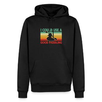 Kajak Kajakfahrer Kanu Outdoor Wasserkajak - Männer Premium Bio Hoodie - Schwarz - Vorne - Nico (187cm)