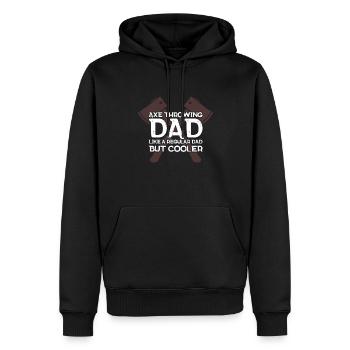 Axt Werfer Axt Werfen Vater Papa Axt Geschenk - Männer Premium Bio Hoodie - Schwarz - Vorne - Nico (187cm)