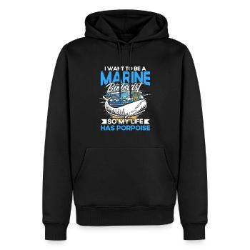 Meeresbiologe Ozean Geschenk Meeresbiologie - Männer Premium Bio Hoodie - Schwarz - Vorne - Nico (187cm)