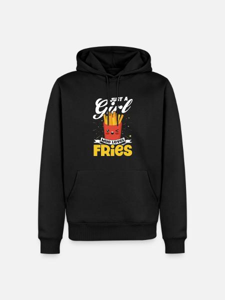 Français frites Restauration rapide Français frites - Sweat à capuche Premium bio Homme - noir