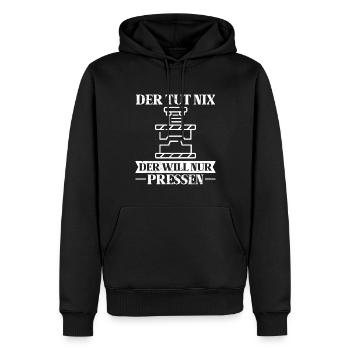 Werkzeugmechaniker Werkzeugmacher - Männer Premium Bio Hoodie - Schwarz - Vorne - Nico (187cm)