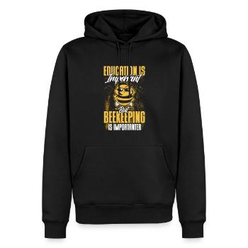 Apiculture Apiculteurs Abeilles Apiculteurs - Sweat à capuche Premium bio Homme - noir - Devant - Nico (187cm)