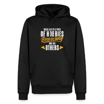 Apiculture Apiculteurs Abeilles Apiculteurs - Sweat à capuche Premium bio Homme - noir - Devant - Nico (187cm)