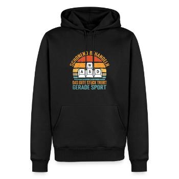 Dinge die mich bewegen Gaming Tastatur PC Gamer - Männer Premium Bio Hoodie - Schwarz - Vorne - Nico (187cm)