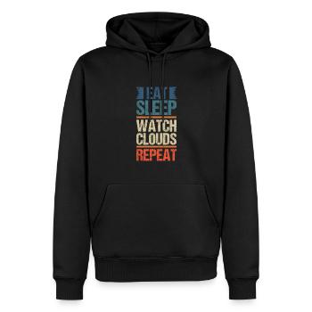 Météorologue Citation Cadeau Météorologie - Sweat à capuche Premium bio Homme - noir - Devant - Nico (187cm)