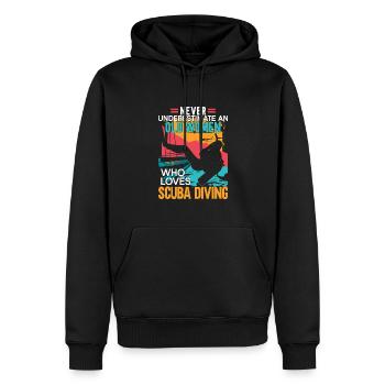 Cadeau de plongée sous-marine Plongeur sous-marin - Sweat à capuche Premium bio Homme - noir - Devant - Nico (187cm)