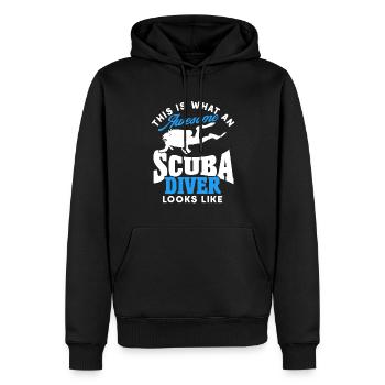 Sporttauchen Geschenk Unterwasser Sporttaucher - Männer Premium Bio Hoodie - Schwarz - Vorne - Nico (187cm)