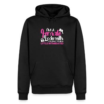 Serrurier crochetage serrurerie employé serrurier - Sweat à capuche Premium bio Homme - noir - Devant - Nico (187cm)