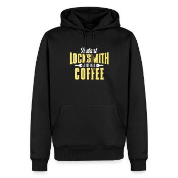 Serrurier crochetage serrurerie employé serrurier - Sweat à capuche Premium bio Homme - noir - Devant - Nico (187cm)