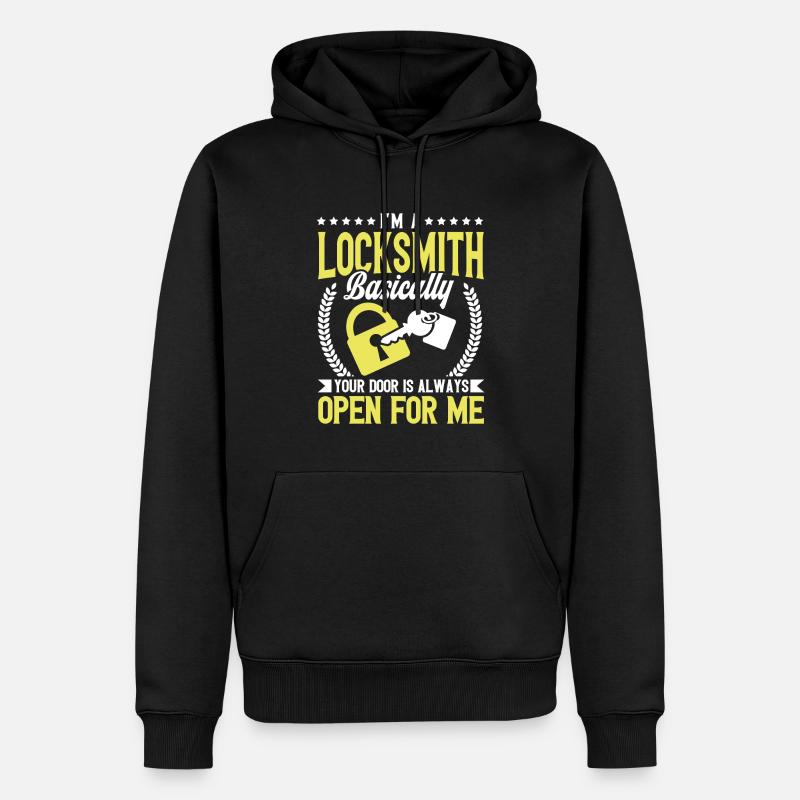 Locksmith Lock Picking Employee Locksmith - Men’s Premium Organic Hoodie - black
