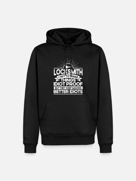 Locksmith Lock Picking Employee Locksmith - Men’s Premium Organic Hoodie - black
