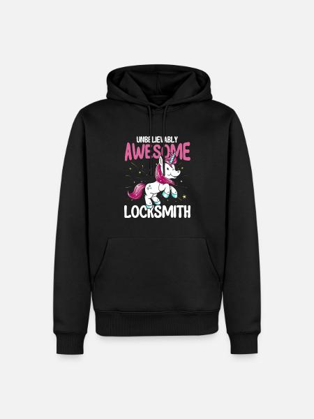 Locksmith Lock Picking Employee Locksmith - Men’s Premium Organic Hoodie - black